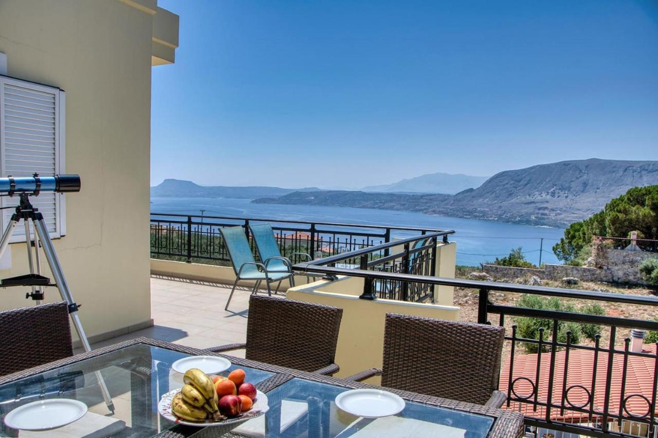 Souda Bay View With Private Pool Near Chania City Buitenkant foto